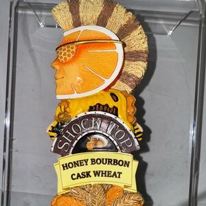 NEW Shock Top Honey Bourbon Cask Wheat 12" Tall Tap Handle Beer Bar Pub Keg #12